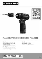Parkside PBSA 12 D3 Originalbetriebsanleitung