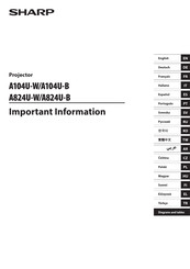 Sharp A104U-W Bedienungsanleitung