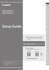 Canon LBP243dw Installationsanleitung