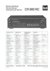 Dual CR 900 RC Serviceanleitung