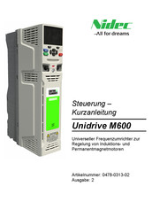 Nidec Unidrive M600 Kurzanleitung