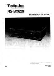 Technics RS-BX626 Bedienungsanleitung