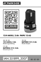 Parkside PAPK 12 A3 Bedienungsanleitung
