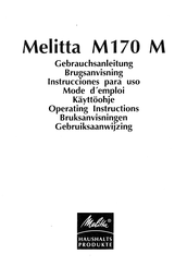 Melitta M170 M Gebrauchsanleitung