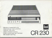 Dual CR 230 Bedienungsanleitung