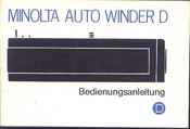 Minolta AUTO WINDER D Bedienungsanleitung