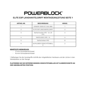 PowerBlock ELITE EXP Montageanleitung