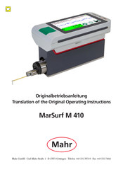 Mahr MarSurf M 410 Originalbetriebsanleitung