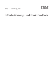 Ibm x3250 M4 Fehlerbestimmungs- Und Servicehandbuch