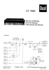 Dual CV 1460 Serviceanleitung
