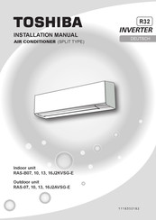 Toshiba RAS-16J2AVSG-E Installationsanleitung