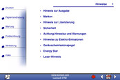 Lexmark C750 Allgemeine Hinweise