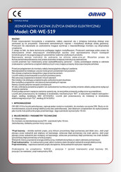 Orno OR-WE-519 Bedienungsanleitung