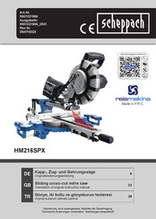 Scheppach HM216SPX Original Bedienungsanleitung