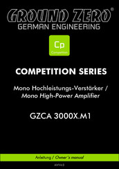 Ground Zero COMPETITION SERIE Anleitung