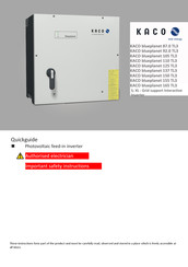 Kaco blueplanet 137 TL3 Kurzanleitung