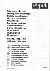 Scheppach ts 2500 Bedienungsanweisung
