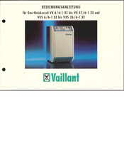 Vaillant VKS 26/6-1 XE Bedienungsanleitung