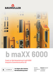 Baumuller b maXX 6000 Zusatz Zur Betriebsanleitung