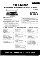 Sharp SG-290H Serviceanleitung