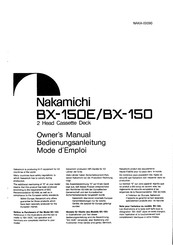 Nakamichi BX-150E Bedienungsanleitung
