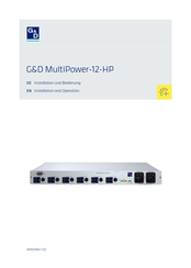 G&D MultiPower-12-HP Installation Und Bedienung