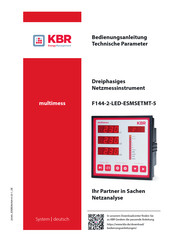 Kbr multimess F144-2-LED-ESMSETMT-5 Bedienungsanleitung