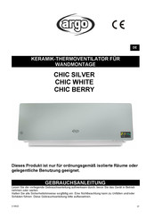 Argo CHIC BERRY Gebrauchsanleitung