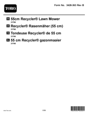 Toro Recycler 21766 Bedienungsanleitung