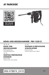 Parkside PBH 1550 C1 Bedienungsanleitung/Originalbetriebsanleitung