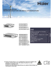 Haier AD50S2SM3FA Bedienungsanleitung Und Installationsanleitung