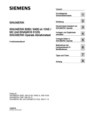 Siemens Sinumerik MC Funktionshandbuch