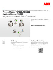ABB ProcessMaster FEW630 Bedienungsanleitung