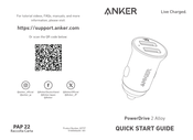 Anker PowerDrive 2 Alloy Bedienungsanleitung