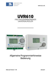 Technische Alternative UVR610 Bedienungs- Und Programmieranleitung