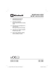 EINHELL GE-DP 6935 A ECO Originalbetriebsanleitung