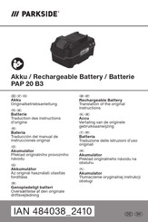 Parkside PAP 20 B3 Originalbetriebsanleitung