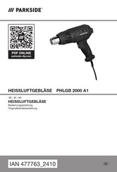 Parkside PHLGB 2000 A1 Bedienungsanleitung/Originalbetriebsanleitung