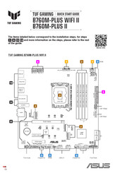 Asus TUF GAMING B760M-PLUS WIFI Kurzanleitung