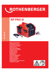 Rothenberger RP PRO III Bedienungsanleitung