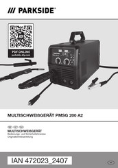 Parkside PMSG 200 A2 Bedienungs- Und Sicherheitshinweise Originalbetriebsanleitung