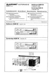 Bosch BLAUPUNKT Heilbronn SQM 39 Serviceanleitung