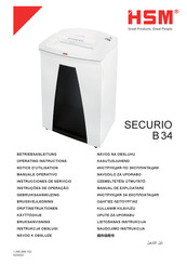 Hsm SECURIO B 34 Betriebsanleitung