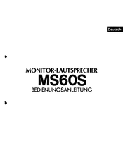 Yamaha MS60S Bedienungsanleitung