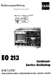 RFT EO 213 Bedienungsanleitung