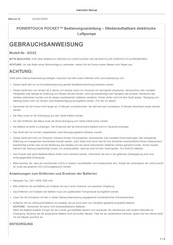 Bestway POWERTOUCH POCKET 62322 Bedienungsanleitung