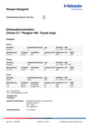 Webasto Thermo Top Evo Einbaudokumentation