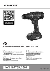 Parkside PABS 20-Li G8 Originalbetriebsanleitung