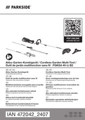 Parkside PGKGA 40-Li B2 Originalbetriebsanleitung