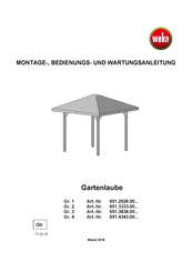 Weka 651.2929.00 Serie Montage-, Bedienungs- Und Wartungsanleitung